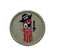 BSA Licensed Bacon Pirate Patrol Badge Boy Scout 2 inch Patch AVAQ0271 F6D9M picture