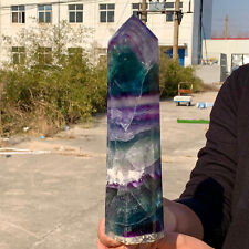 2.89LB Natural colour Fluorite Crystal obelisk crystal wand healing picture