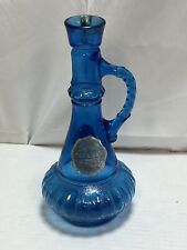 Vintage McGill Canadian Whiskey Blue Glass Liquor Bottle Genie Bottle 73 picture