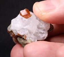 Classic Grossular Garnet Crystals in quartz from Eden Mills, Vermont  old labels picture