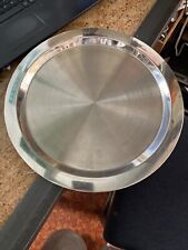 Vintage Stainless Serving tray Round simple design 13” Made In India picture