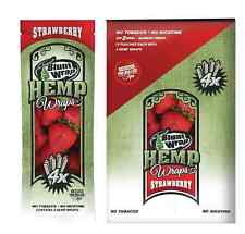 The Original B Wrap Rolling Paper Strawberry Flavor 60 Wraps + Tips FULL DISPLAY picture