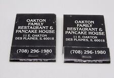 Oakton Family Restaurant & Pancake House Des Plaines Chicago FULL LOT Matchbook  picture