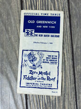 Vintage 1965 February 1 Old Greenwich And New York Official Time Table picture