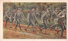 U.S. Army Soldiers, On The Hike, Circa World War I postcard, Unused picture