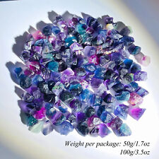50g / 100g Natural Healing Crystals Rainbow Fluorite Raw Stone Amethyst Quartz picture