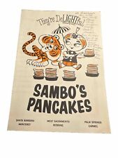1960 Vintage Sambo's Pancakes Restaurant Paper Menu picture