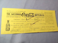 C 1907 Coca Cola Waycross GA Sales Receipt Antique picture