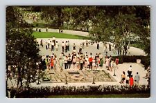 Arlington National Cemetery VA-Virginia, Kennedy's Grave, Vintage Postcard picture