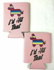 2X I'd hit that Llama Pinata Funny Coozie Koozie Beer Soda Can or Bottle Cooler picture