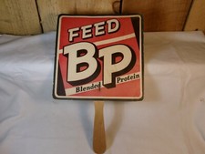 Vintage Feed BP Blended Protein Advertising Paper Hand Fan picture