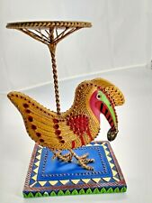 Amazonia Candle Holder by Marsha McCarthy Bronze Beaded Bird Carved Art picture