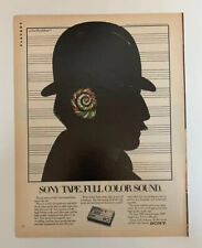 1981 Sony Cassette Recording Tape Print Ad Full Color Sound Milton Glaser Art picture