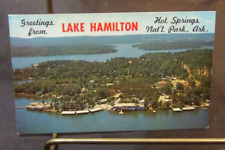 Greetings From Lake Hamilton Hot Springs Arkansas Vintage View Postcard Unposted picture