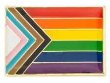 Progress Pride LGBTQ  - Gay/ Trans/ Ethnic Minorities Rights : Pin Badge  picture