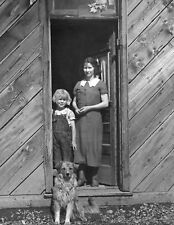 1936 Farmer's Wife & Daughter, Oneida County, Idaho Old Photo 8.5