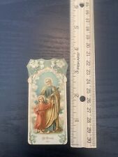 Antique Catholic Prayer Card Religious Collectible 1890's Holy Card. St Jospeh picture