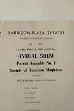 Society of American Magicians 1950 Flyer Barbizon-Plaza Theatre picture