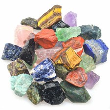 3 lb Madagascar Rough Stone Mix 1-2" Assorted Natural Raw Rocks for Tumbling picture