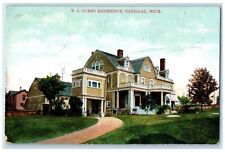c1910s F. J. Cobbs Residence Exterior Roadside Cadillac Michigan MI Postcard picture