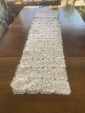 Vintage Hand Crocheted Ivory Table Dresser Runners  52