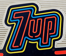 Vintage 7up Menu Board Sign Day Glow Diner Gas Station Store Advertisement picture
