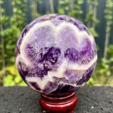 430G Natural Dream Amethyst Sphere Quartz Therapy Aura Crystal Ball picture