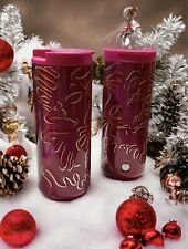 Starbucks Xmas Red Stainless Steel Ribbon 2023 Tumbler Vacuum Insulated 12 oz picture
