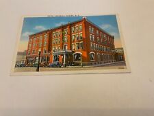 Elmira, N.Y. ~ Hotel Langwell - Cars - Signs - People - Antique Postcard picture