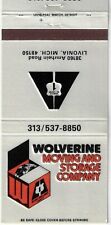 Empty  Matchbook Wolverine Moving and Storage Company Livonia Mich Embossed  picture