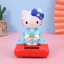Blue Hello Kitty Moving Head Solar Car Decoration Girl Gift Seller Cute Present picture