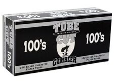 Gambler Tube Cut Silver 100mm RYO Cigarette Tubes 200ct Box (5 Boxes) picture