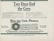 1910 Blue Jay Corn Plasters End In 2 Days Relieve Remove Vintage Print Ad CO2 picture