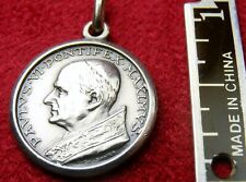 Nun’s Vintage Vatican Mint Pope Paul VI Sterling Rome Pilgrimage Rosary Medal picture