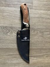 Winchester Gut Hook Hunting Knife Full Tang Steel Blade Sheath picture