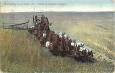Harvesting On A 5000 Acre Ranch In Eastern Oregon Portland Post Card Co. Vintage picture