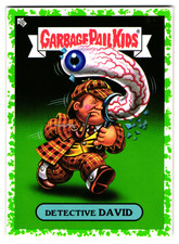 Detective DAVID Sherlock Holmes GPK Garbage Pail Kids 2022 Book Worms Green #53b picture