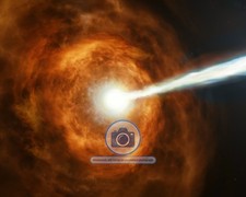 GAMMA RAY BURST IN DISTANT BRIGHT GALAXY 8X10 PHOTO picture