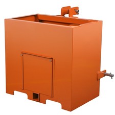 Garvee 3 Point Ballast Box 800Lb 2" Hitch Category 1 Tractor 5Cu.Ft Steel Orange picture