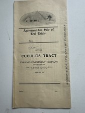 1910s Los Angeles Real Estate Contract Cuculits Tract Pyramid Investment Co picture