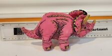 Vintage Applause 1992 Triceratops Dinosaur Pink Stuffed Animal Toy picture