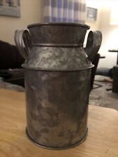 Galvanized Milk Can Mini 7 Inches Tall Made In India New Farmhouse Cow Country picture