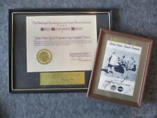 1972 NASA APOLLO 16 ASTRONAUT SIGNED HONOR AWARDS PROGRAM+RATE GYRO CERTIFICATE picture