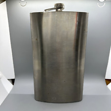 Jumbo 64 OZ Half Gallon Flask Stainless Steel 12 Inches Tall, Top Shelf Flasks  picture