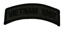 VIETNAM 1967 VETERAN TAB OD OLIVE DRAB TOP ROCKER PATCH SOUTH EAST ASIA picture