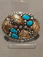 Sterling Silver  & Turquoise Belt Buckle by JIM YAZZIE picture