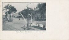 AYER MA - Main Street Showing Railroad Crossing Postcard - udb (pre 1908) picture