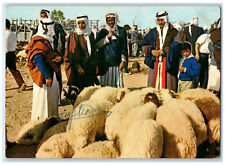 1969 Beer Sheba Market Day When Beduins Gather to Trade Israel Postcard picture