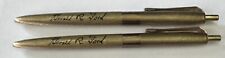 1970’s President Gerald R. Ford Goldtone Brushed Chrome 2 Ballpoint Pens picture