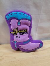 Vintage Hannah Montana Plush Cowgirl Boot Purple Pillow Doll Stuffed 11
